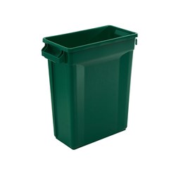Svelte Rectangular Slim Bin Green 60L Kleaning Essentials