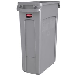 Slim Jim 60L Vented Bin Grey Rubbermaid