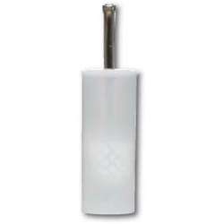 Plastic Enclosed Toilet Brush & Tidy Set Frosted Oates