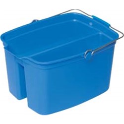 Pail Plastic Divided 2X9lt Wire Handle