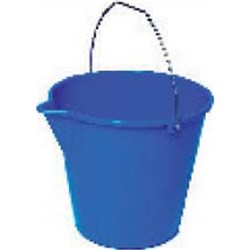 Bucket 10Lt W/ Pour Lip Plastic W/- Wire Handle