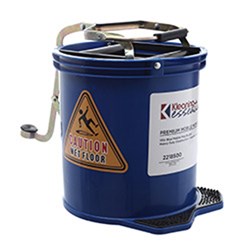 Mobile Plastic Mop Bucket Blue 15L Kleaning Essentials