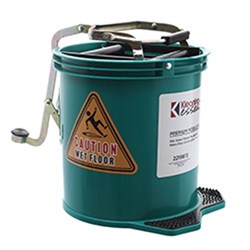 Mobile Plastic Mop Bucket Green 15L Kleaning Essentials