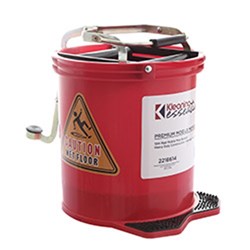 Mobile Plastic Mop Bucket Red 15L Kleaning Essentials