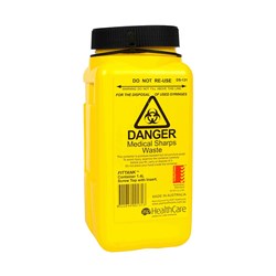 Sharps Container 1.4Lt Screw Cap W/ Insert