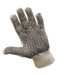 Gloves Knitted P/Cotton Single Sided Polka Ladies