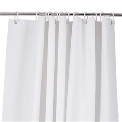 Shower Curtain Vinyl White 1800mm Compass