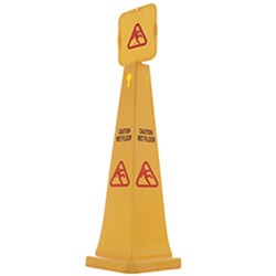 2257150 - Kleaning Essentials Plastic Wet Floor Safety Cone 1165mm Yellow