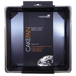 Cake Pan Square Loose Base Nonstick 230x230x70mm Bakemaster