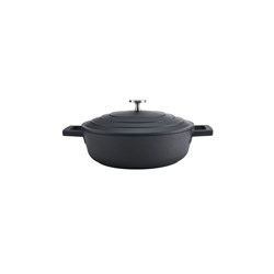 Non-Stick Shallow Casserole Aluminium Black 2.5L MasterCraft