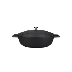 Non-Stick Shallow Casserole Aluminium Black 4L MasterCraft