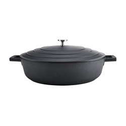 Non-Stick Shallow Casserole Aluminium Black 5L MasterCraft