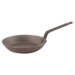 Heavy Duty Frypan 280x45mm Black Steel Matfer Bourgeat