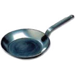 Heavy Duty Frypan 220x40mm Black Steel Matfer Bourgeat