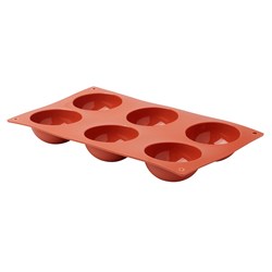 Silicone 6 Cup Half Sphere Mould Gn 1/3 Pro.cooker