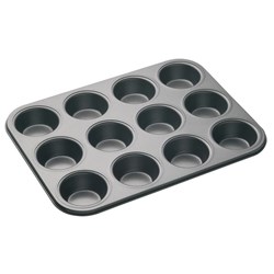 Muffin Cupcake Pan 12 Cups Nonstick 350x270mm Bakemaster