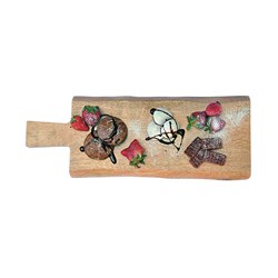 Mango Wood Board Rect Lge W/Hdl 500X190x25mm (4)
