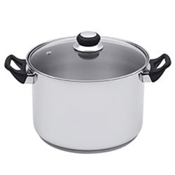 Stockpot 240Mm S/S W/- Glass Lid (4)