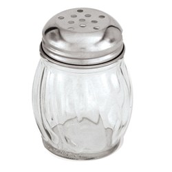 Cheese Shaker Glass 170Ml Rnd Side S/S Lid (12)