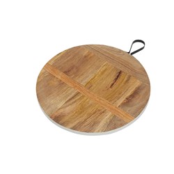 Somerset Board Rnd Natural/ Wht/Blk 590X500x20mm (2)