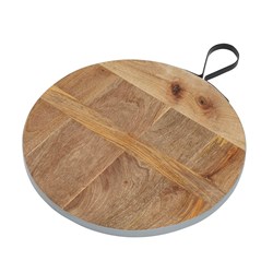 Somerset Rnd Board Natural/ Grey/Blk 490X400x20mm (4)