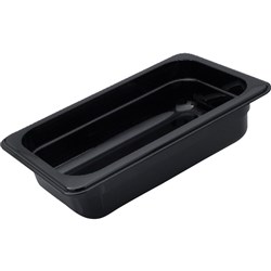 Insert Pan Black 1/4 GN 100mm Polycarbonate Cambro
