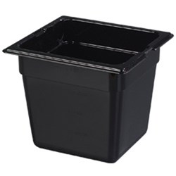 Insert Pan Black 1/6 GN 150mm Polycarbonate Cambro