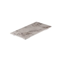 Ryner Melamine White Marble Rectangle Platter 175mm  