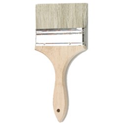 Pastry Brush 75Mm Wood Handle Tin Band Natural Bristle