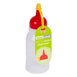 Squeeze Sauce Bottle 250ml Clr Plastic (6) Decor