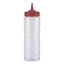 Squeeze Sauce Bottle 750Ml Wide Mouth Brown Cap (12)