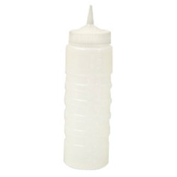 Squeeze Sauce Bottle 750Ml Wide Mouth Clr Cap (12)