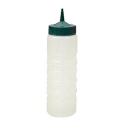 Squeeze Sauce Bottle 750Ml Wide Mouth Green Cap (12)