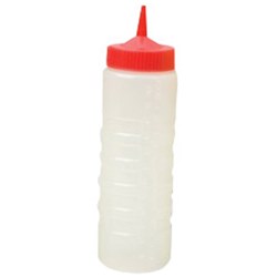 Squeeze Sauce Bottle 750Ml Wide Mouth Red Cap (12)