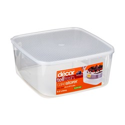 Tellfresh Square Container With Cake Lifter 6L 262x262x120mm Decor
