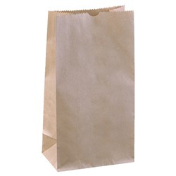 Self Opening Square Bag No.4 Kraft Brown 248x127x77mm Detpak