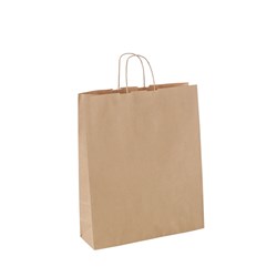 Eco Paper Twist Handle Carry Bag Brown Extra Large 460x380x120mm