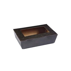 Window Lunch Box Small Black 150x100x45mm