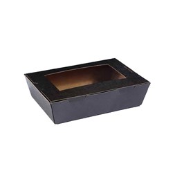 Window Lunch Box Medium Black 180x120x50mm