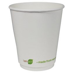 I Am Eco Double Wall Cup 355Ml Wht 500/Ctn 12Oz