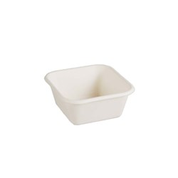 Natural Fibre Square Container 250Ml 95X95x43mm 500/Ctn