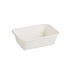 Natural Fibre Rect Container 370Ml 135X96x35mm 500/Ctn