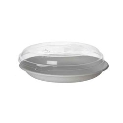 Sugarcane Plate Lid Clear 250x250x55mm Detpak