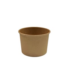 Round Food Container Kraft Brown 98x81x60mm 236ml