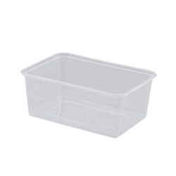 Plastic Rectangle Container Clear 1000ml Essentials Collection