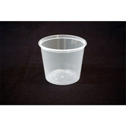 Container Round Plastic Clear 700ml