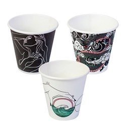 Aqueous Single Wall Ink Series Hot Cup 8oz Envirochoice