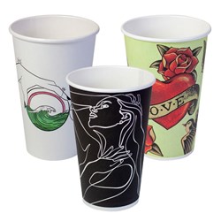 Aqueous Single Wall Ink Series Hot Cup 16oz Envirochoice