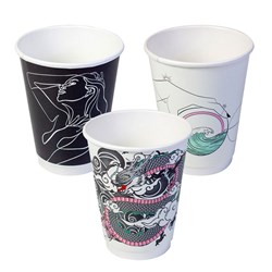 Aqueous Double Wall Ink Series Hot Cup 12oz Envirochoice