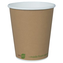I Am Eco Single Wall Cup 240Ml Brown 1000/Ctn 8Oz